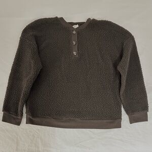 Dark brown buttoned up sweater